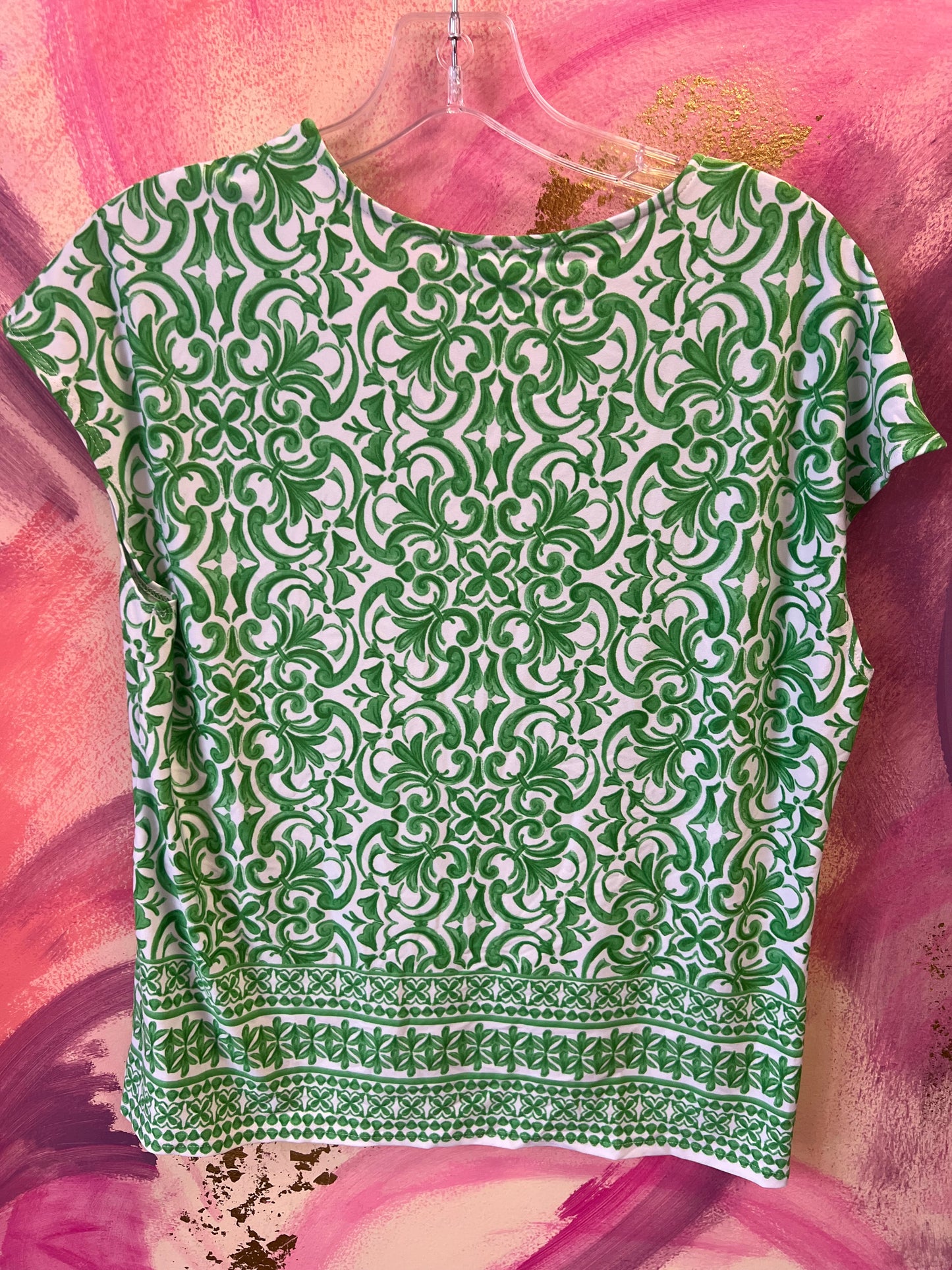(Medium) Green Pattern Top