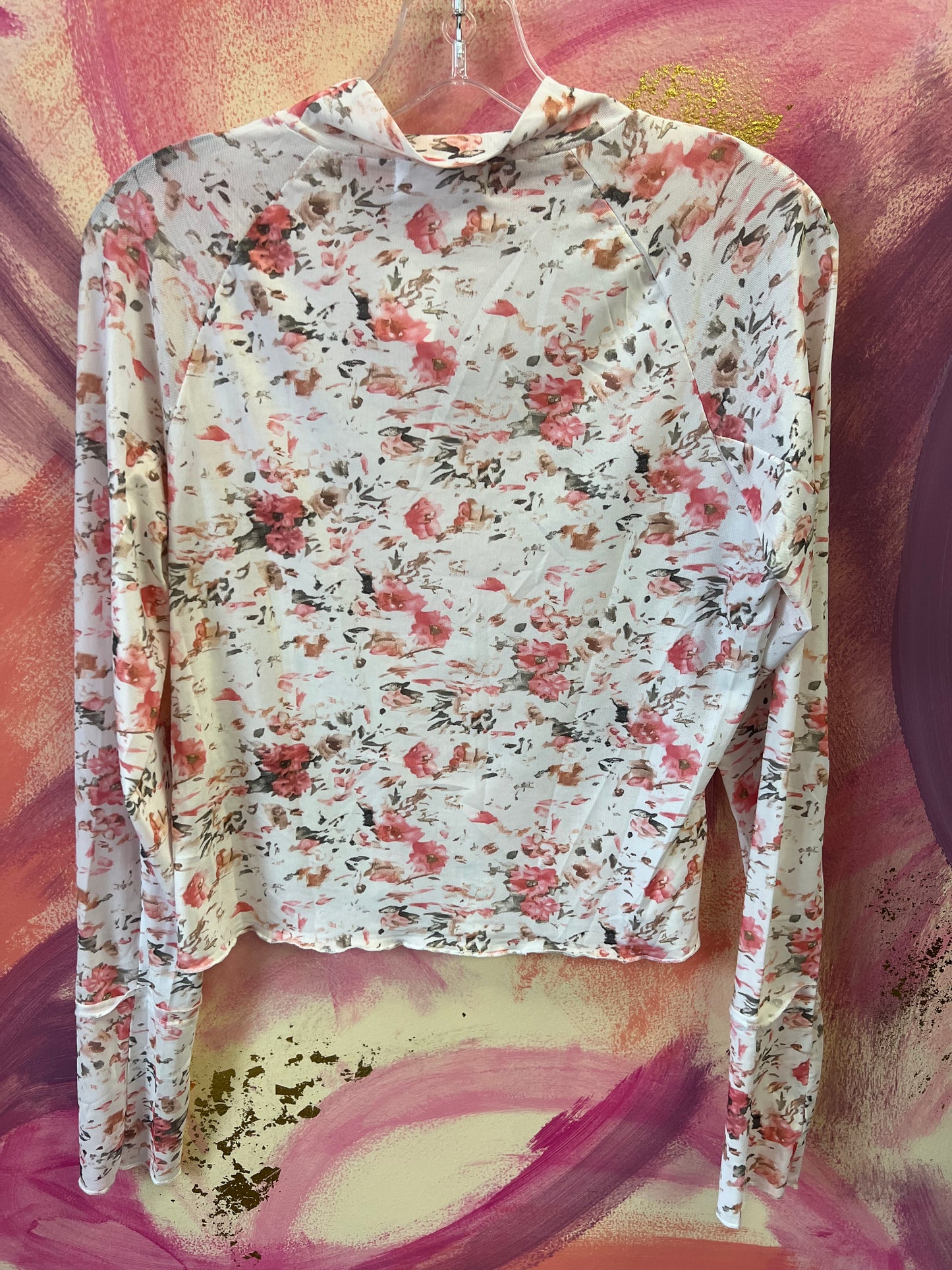 (Large) Sheer Floral Top