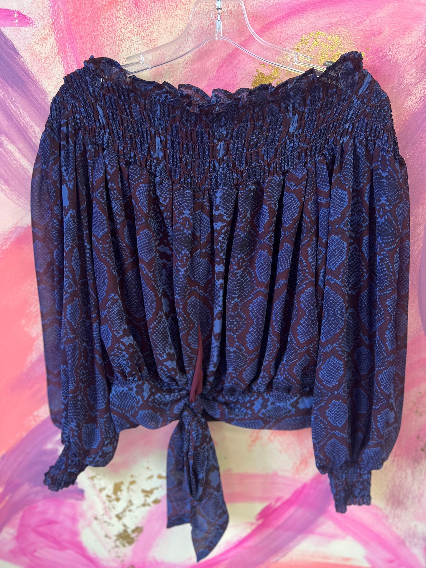 (SMALL) Snake Print Top