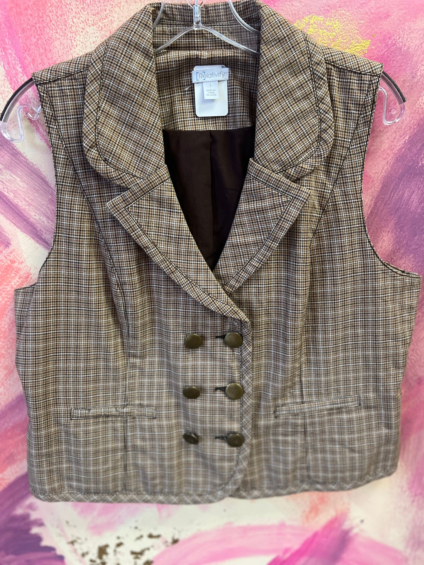 (LARGE) Plaid Vest