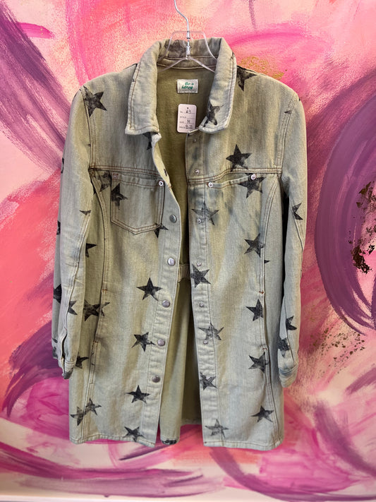 (MEDIUM) Blue Buttercup Denim Jean Jacket