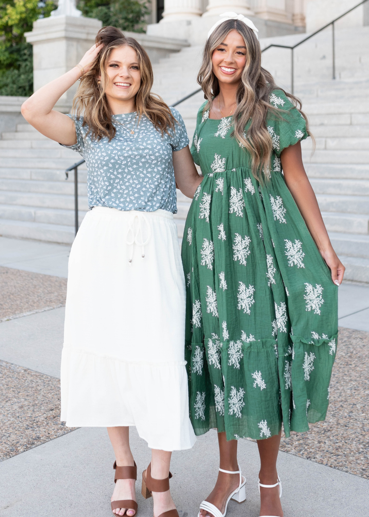 Jacie Emerald Green Embroidered Dress