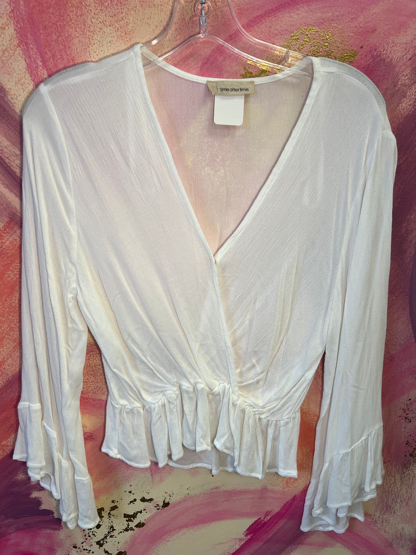 (Small) White Bell Sleeve Top
