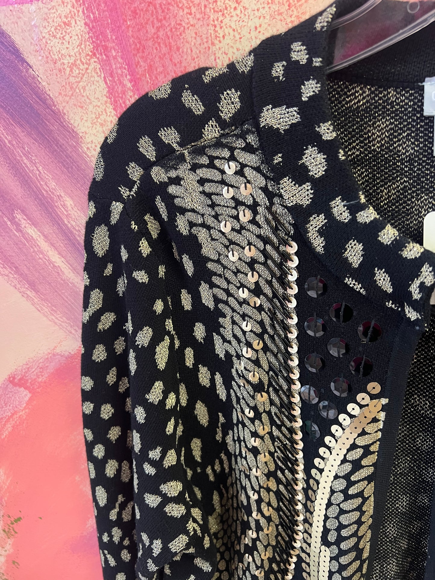 (L/XL) Chicos Sequin Cardigan
