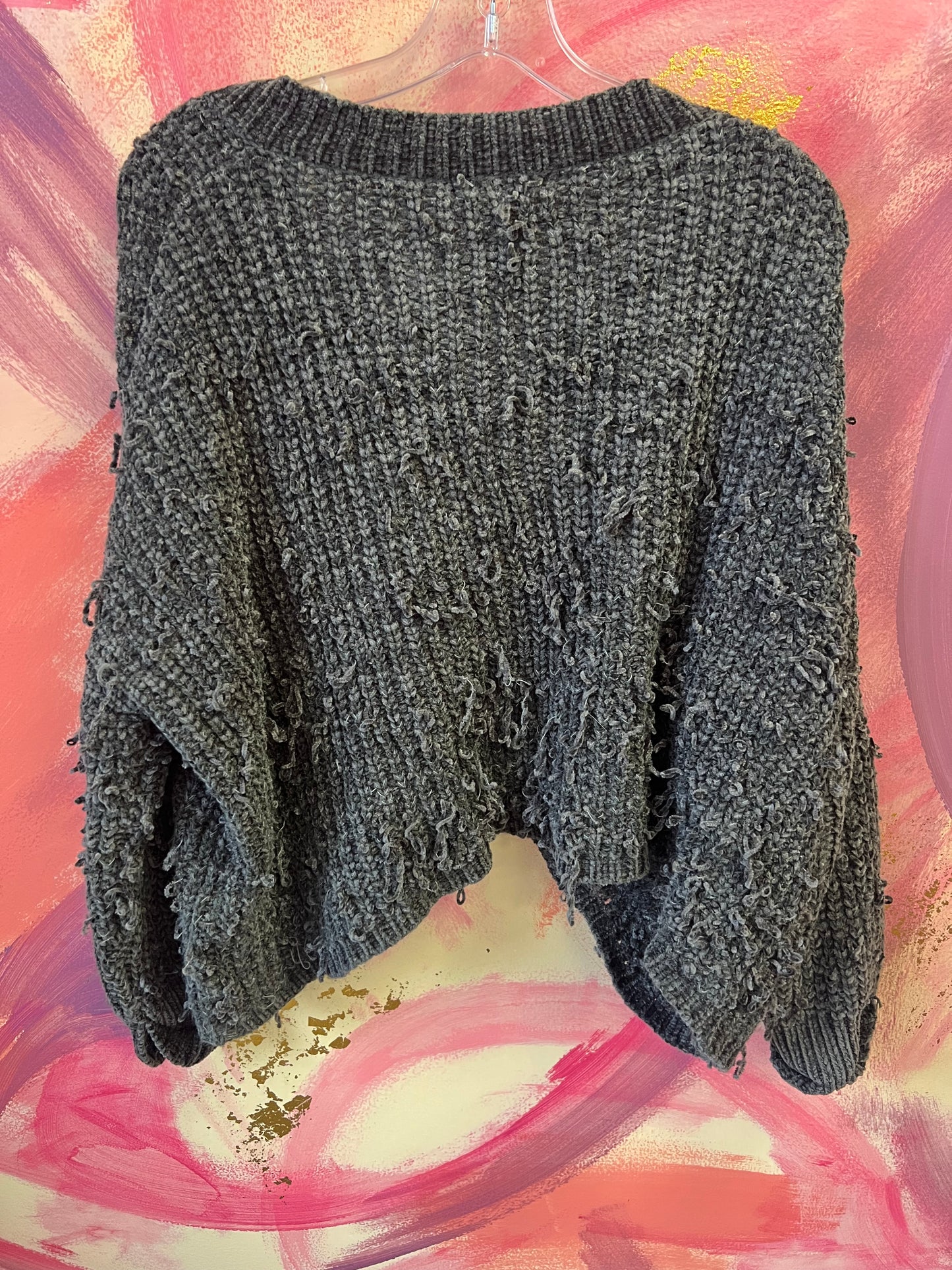 (SMALL) Distressed Slouchy Sweater