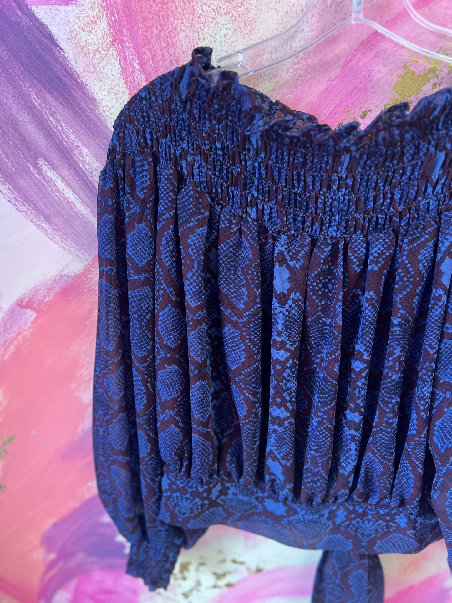 (SMALL) Snake Print Top