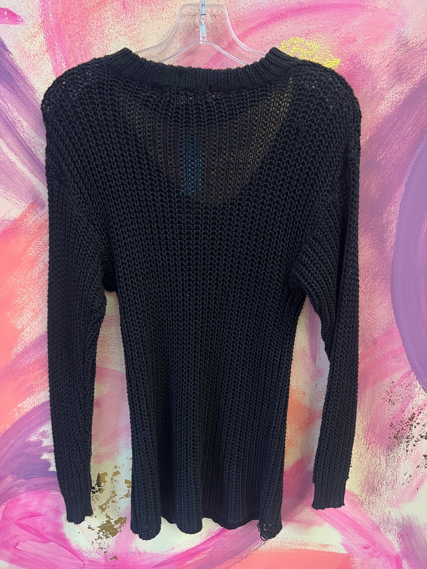 (MEDIUM) Black Knit Sweater