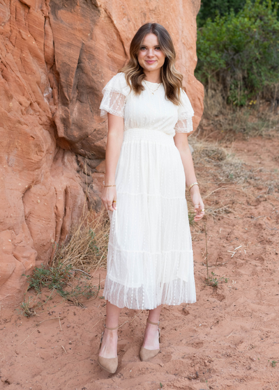 Sarah Cream Lace Dress