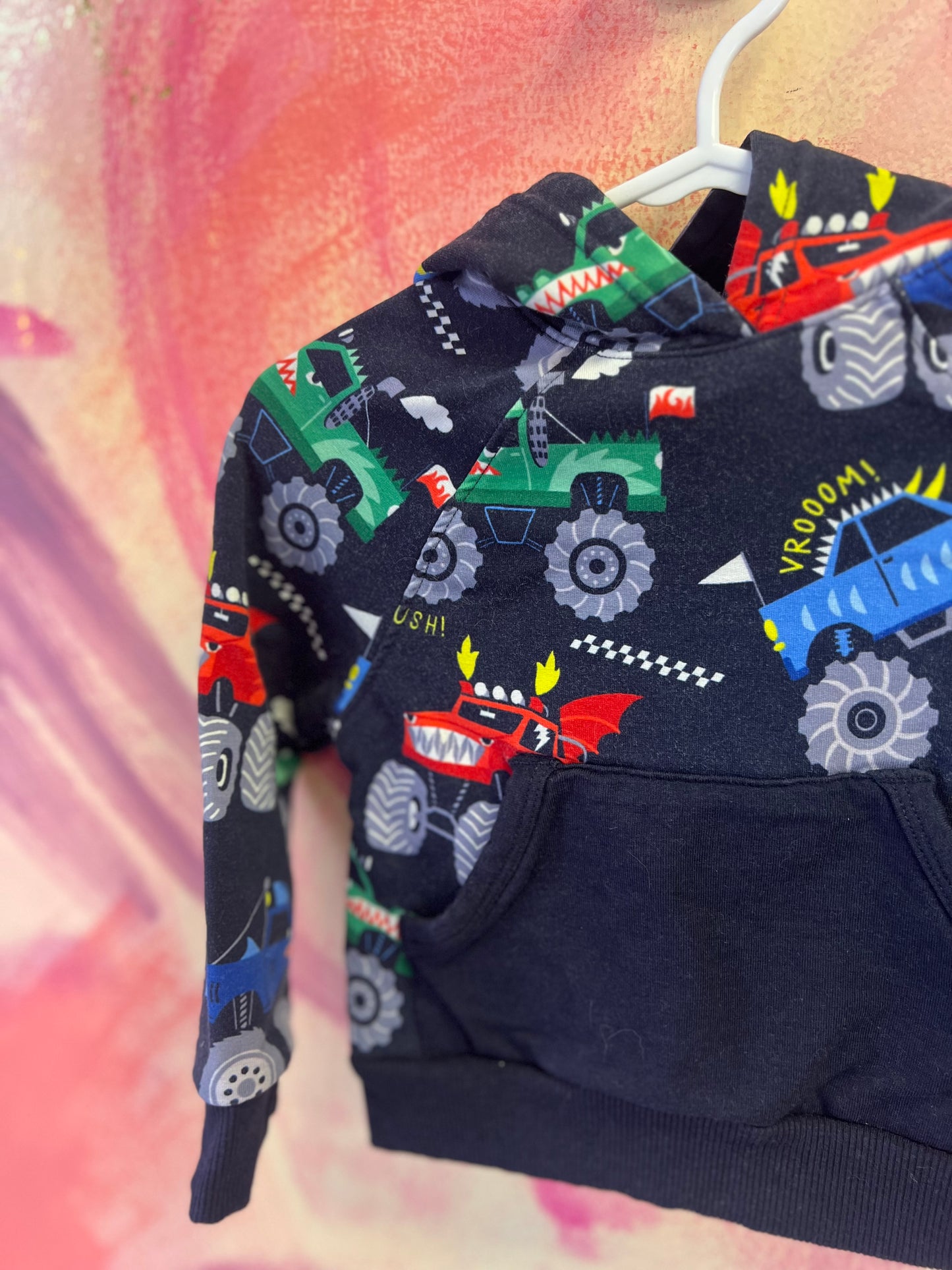 (12-18M) Little Sleepies PLAY Collection Monster Truck Hoodie