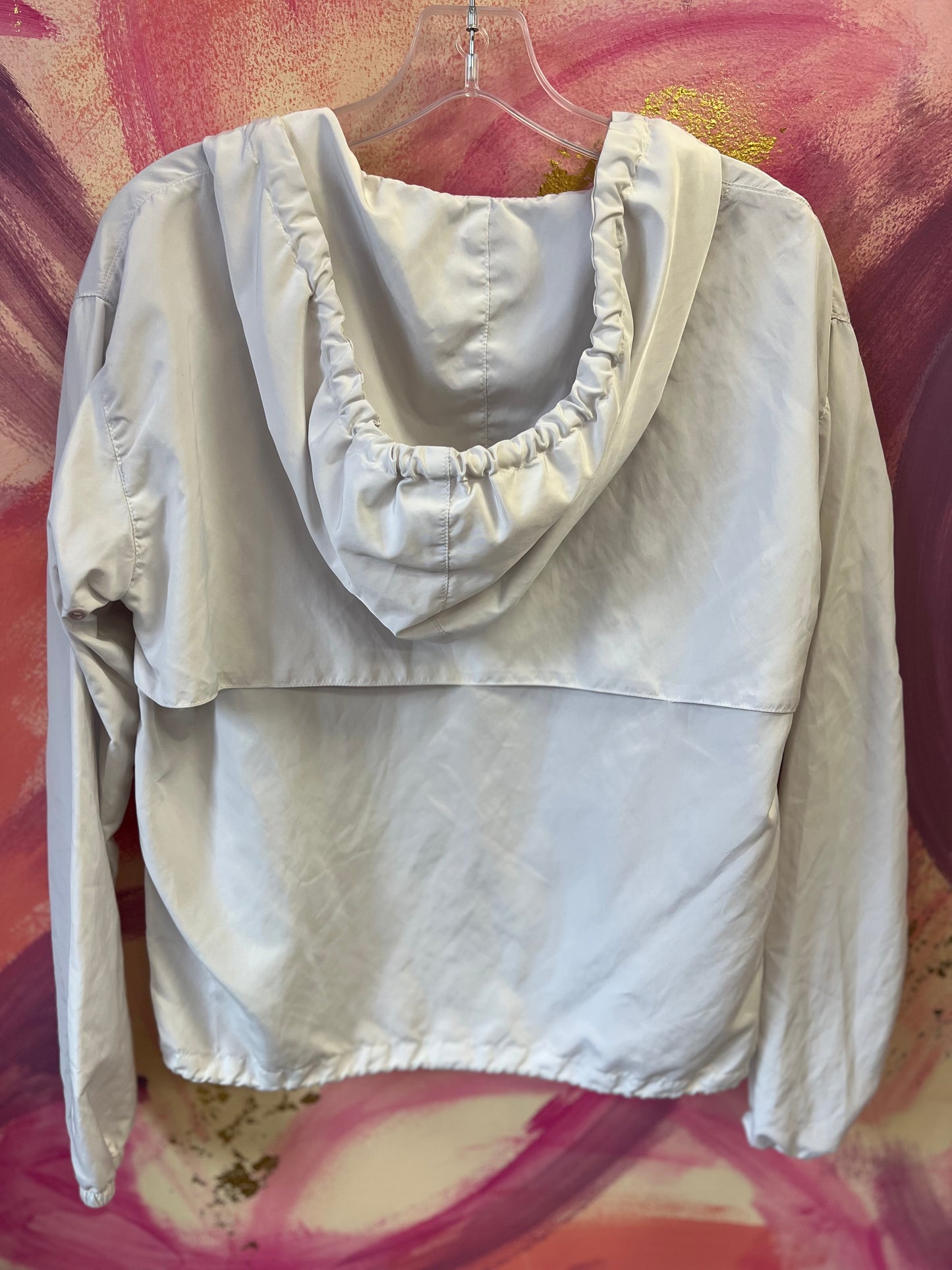 (SMALL) White Windbreaker