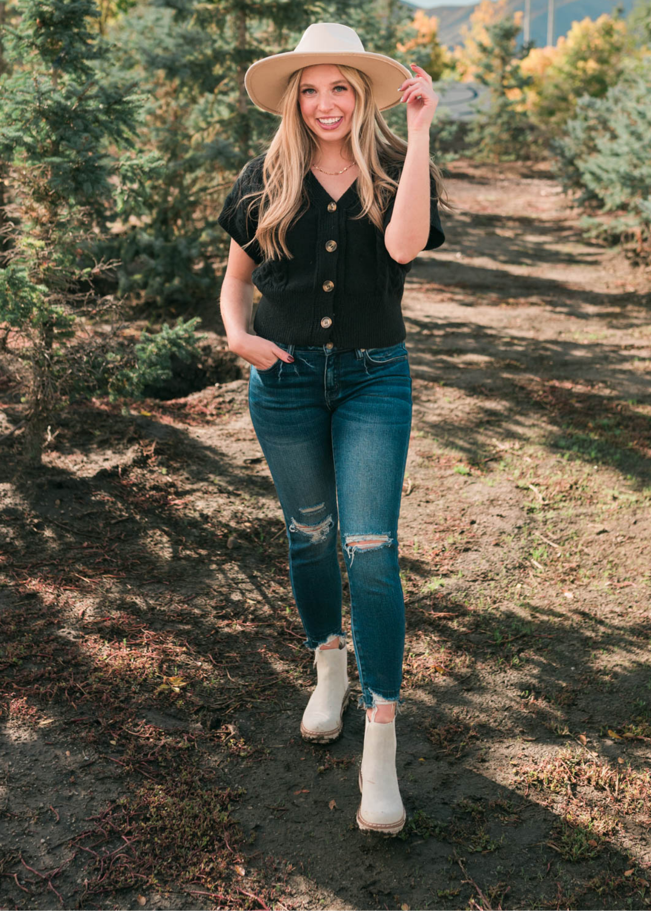 Black knit cardigan