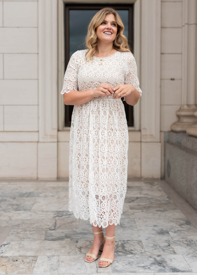 Ivory lace dress