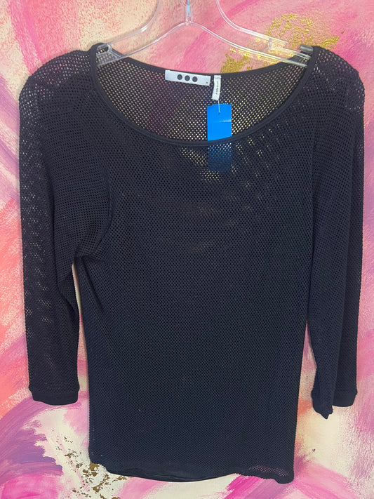 (Medium) Black Fishnet Top