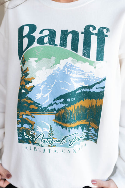 Close up of Banff National Park Sweatshirt