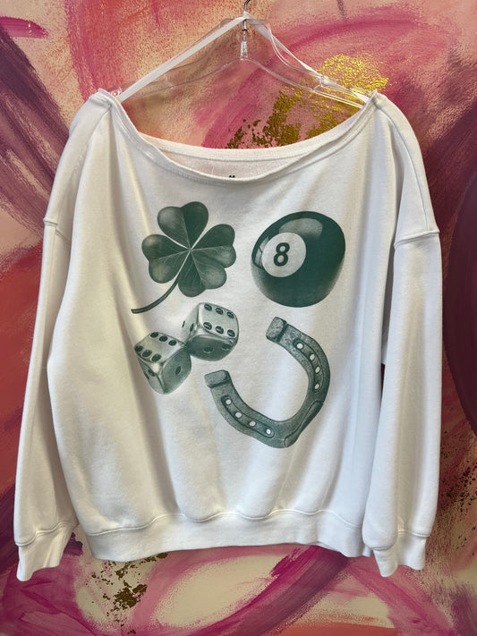 (MEDIUM) Off the Shoulder Crewneck