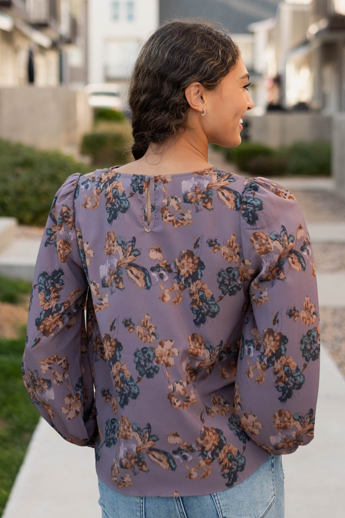 Clarabelle Plum Floral Blouse