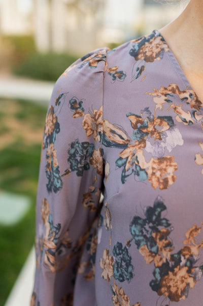 Clarabelle Plum Floral Blouse