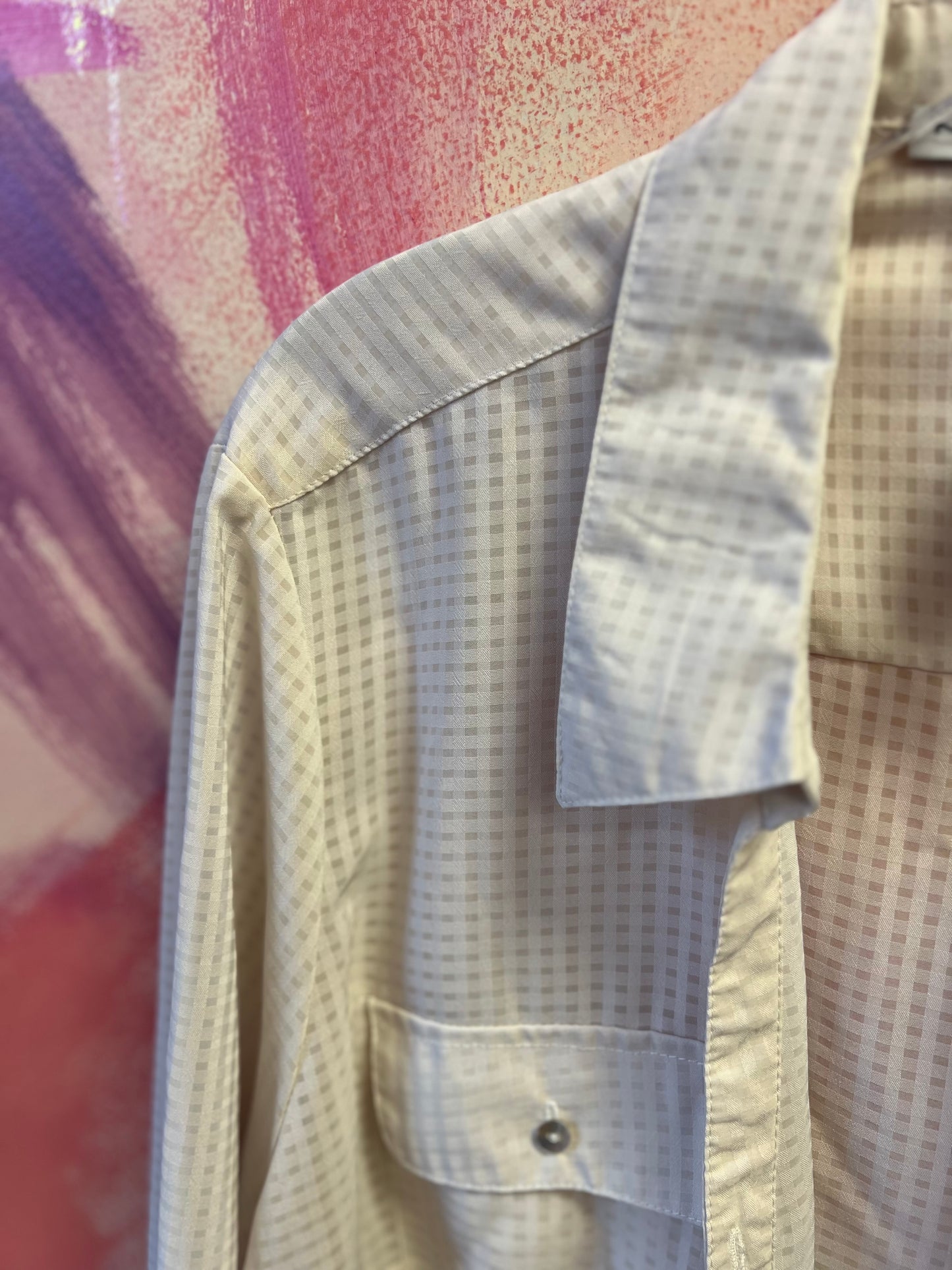 (2X) Cream Button Up