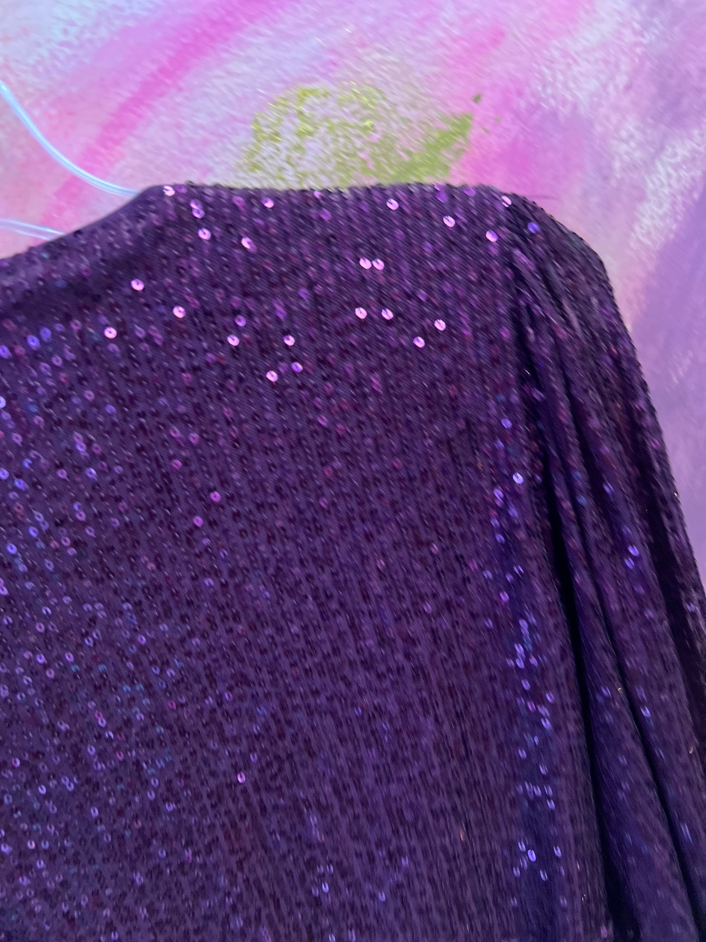 (MEDIUM) Blue Buttercup Sequin Bodysuit