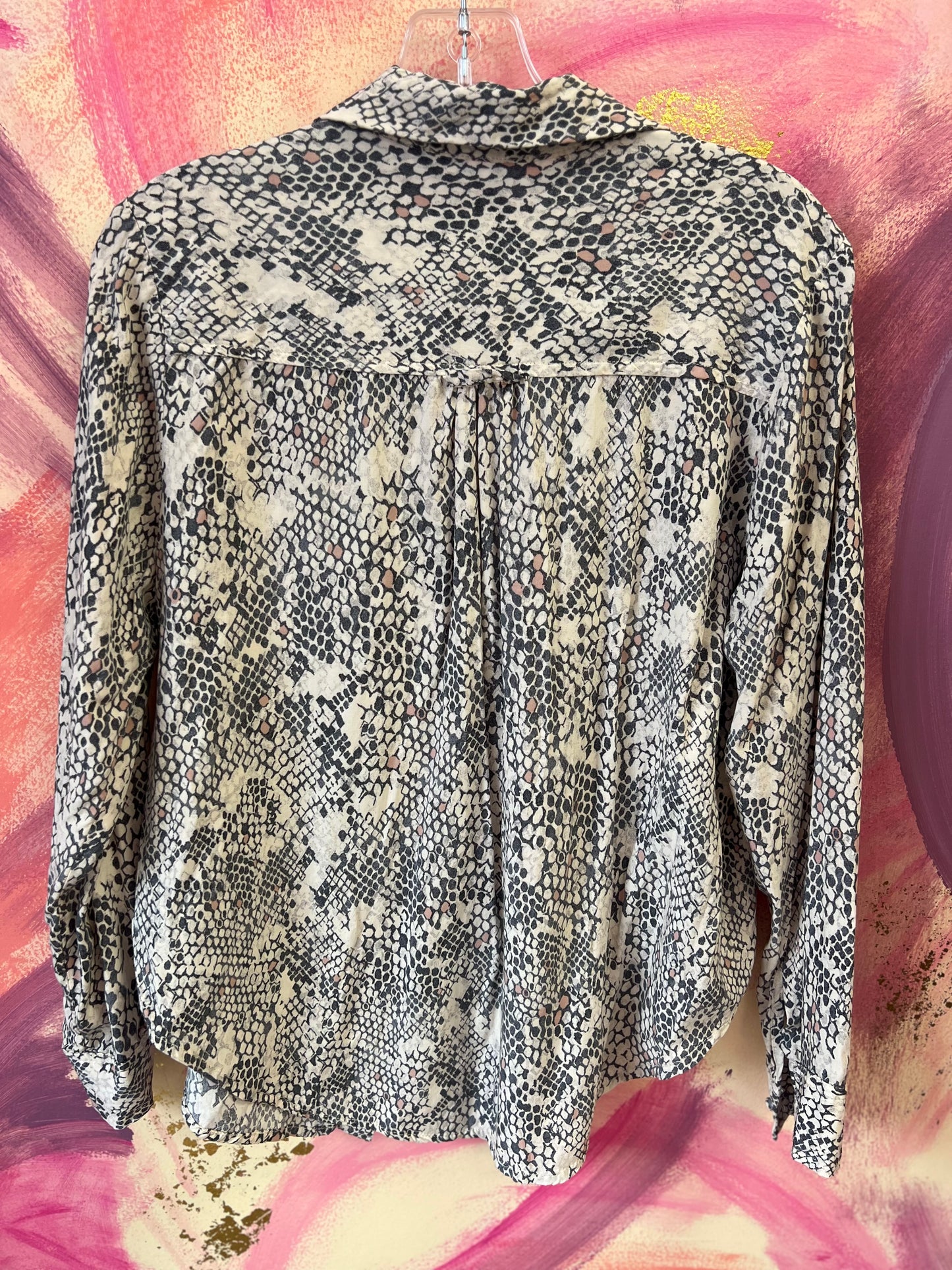 (MEDIUM) Snake Print Blouse