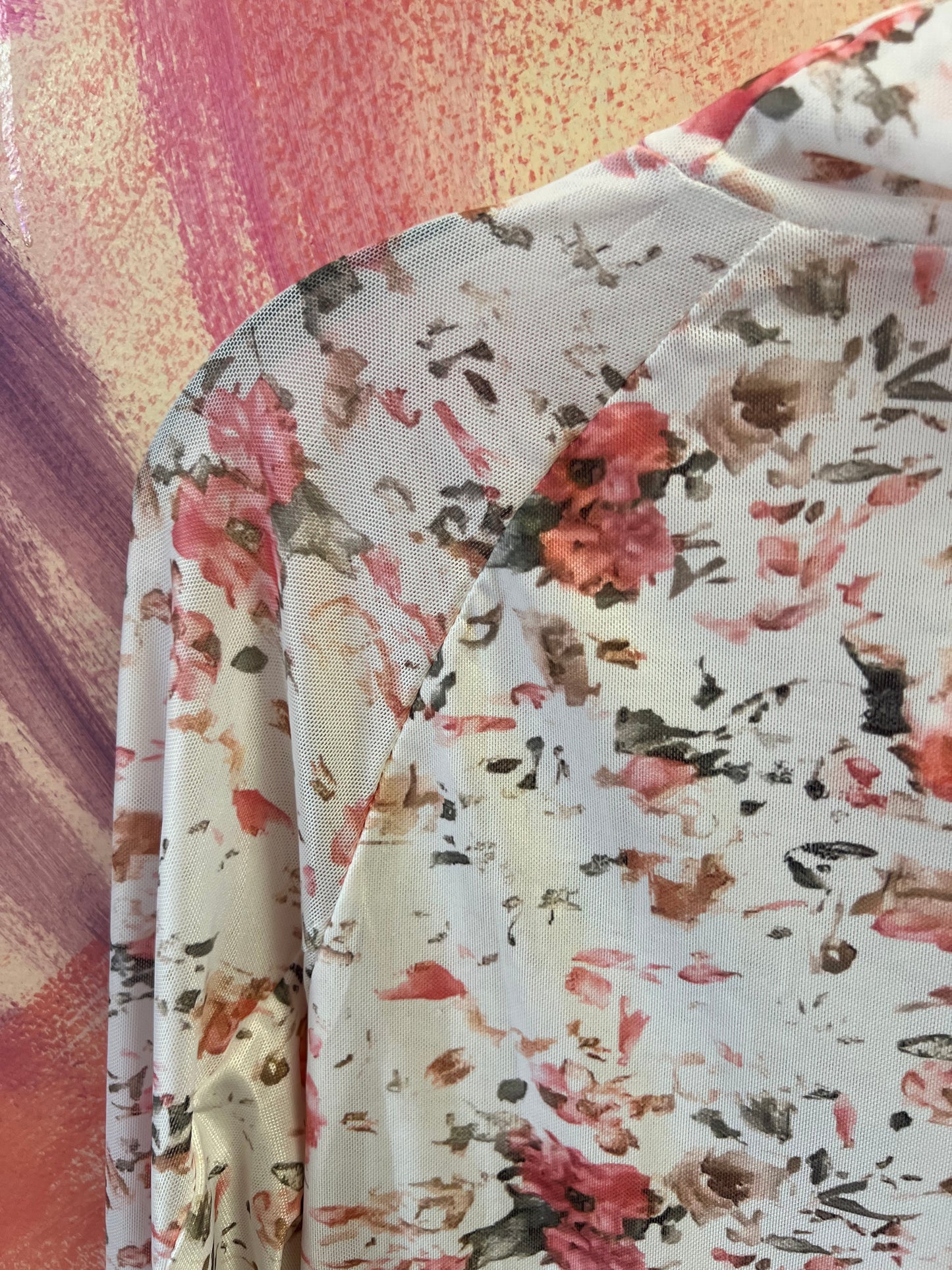 (Large) Sheer Floral Top