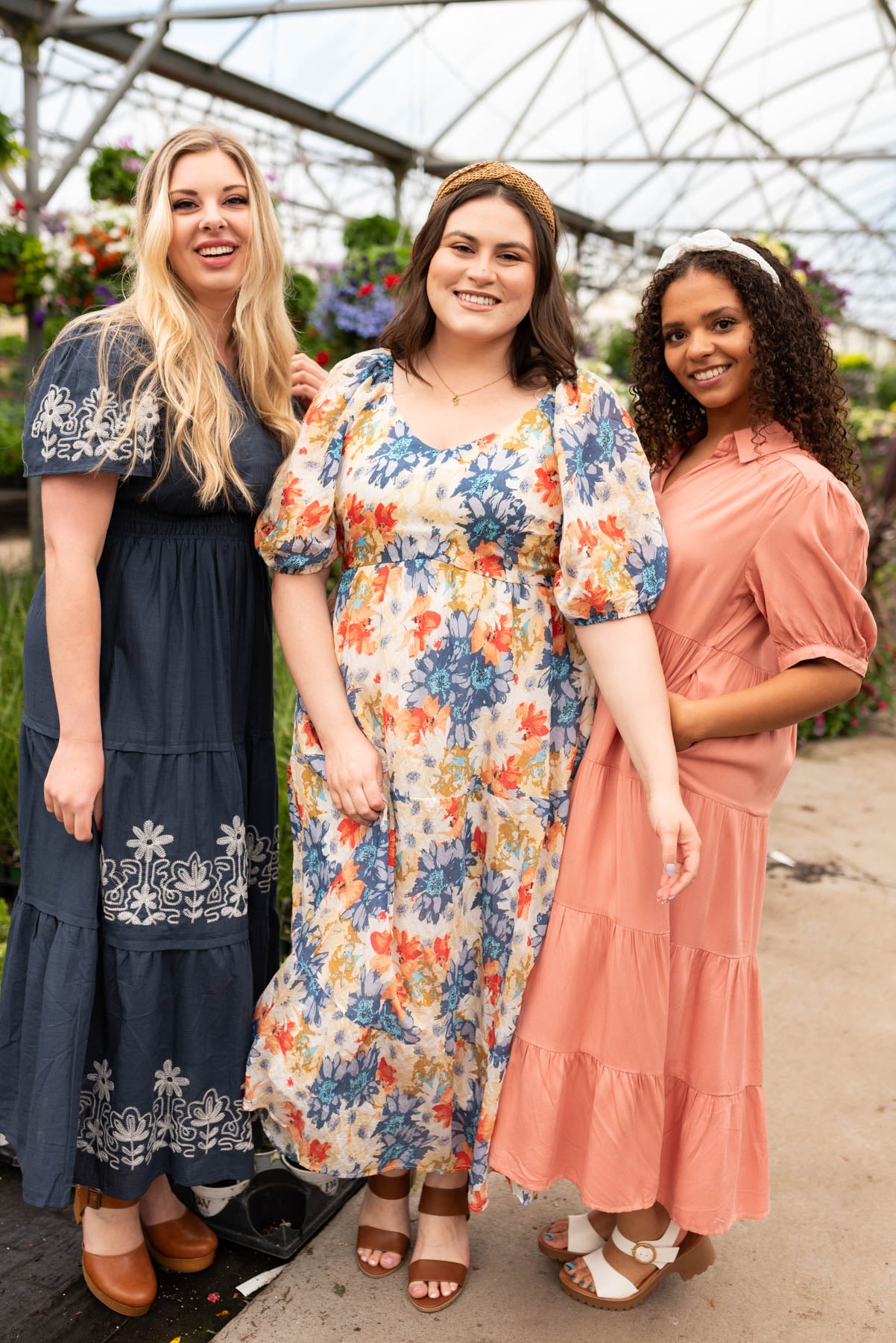 Jolie Navy Embroidered Detail Dress