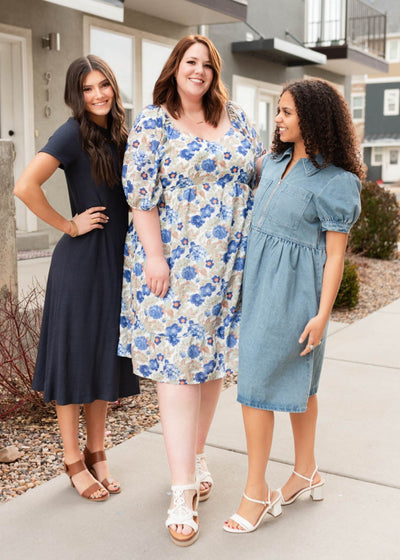 Ansley Blue Floral Dress