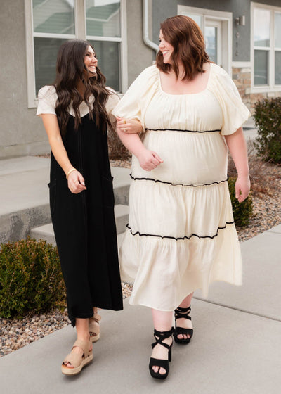 Annika Cream Ruffle Tiered Dress