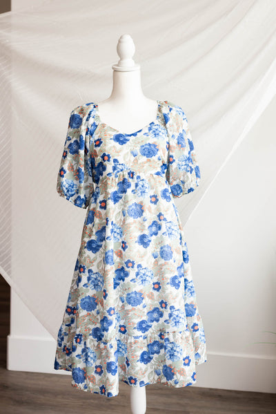 Ansley Blue Floral Dress