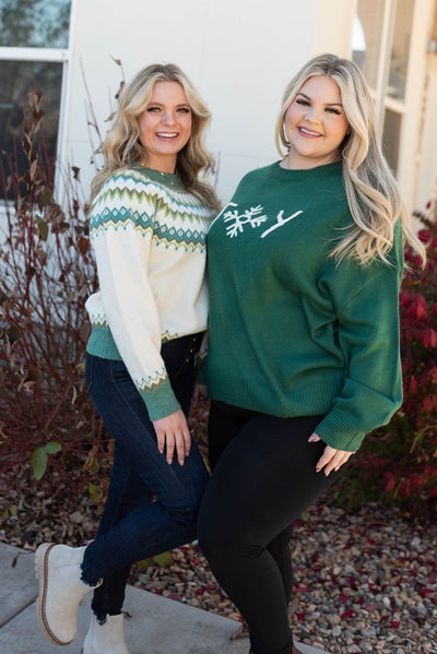 Joy Hunter Green Sweater