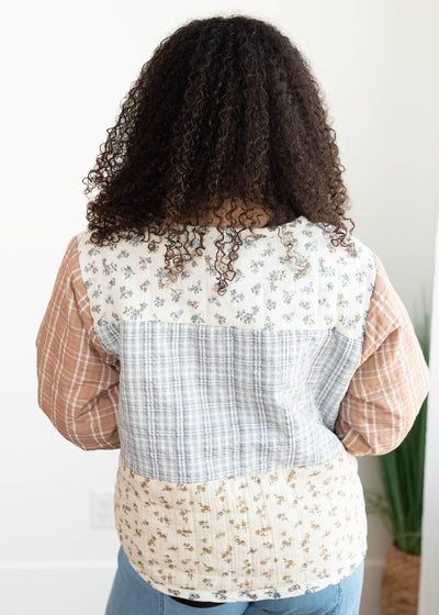 Delia Ivory Pattern Block Jacket