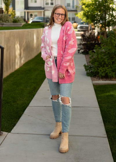 Pink cardigan