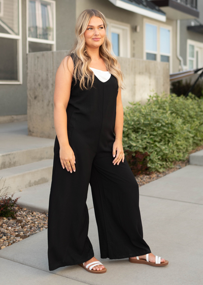 Black jumpsuit with pockets