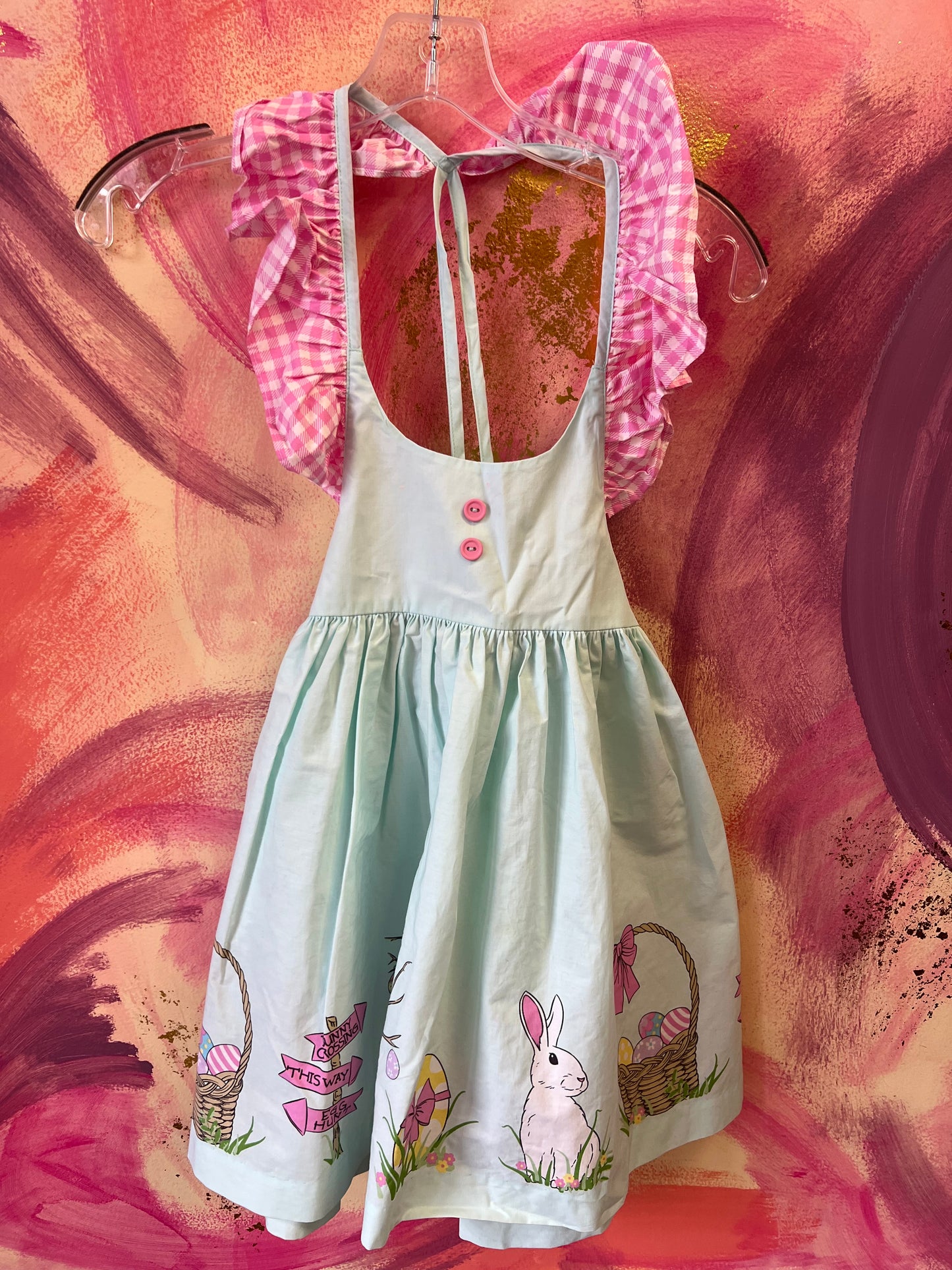 (Size 5) Eleanor Rose Blue Bunny Dress