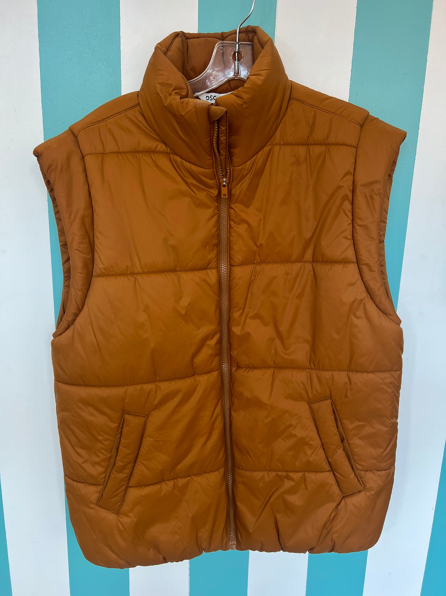 (XS/S) Full Length Rust Orange Puffer Vest