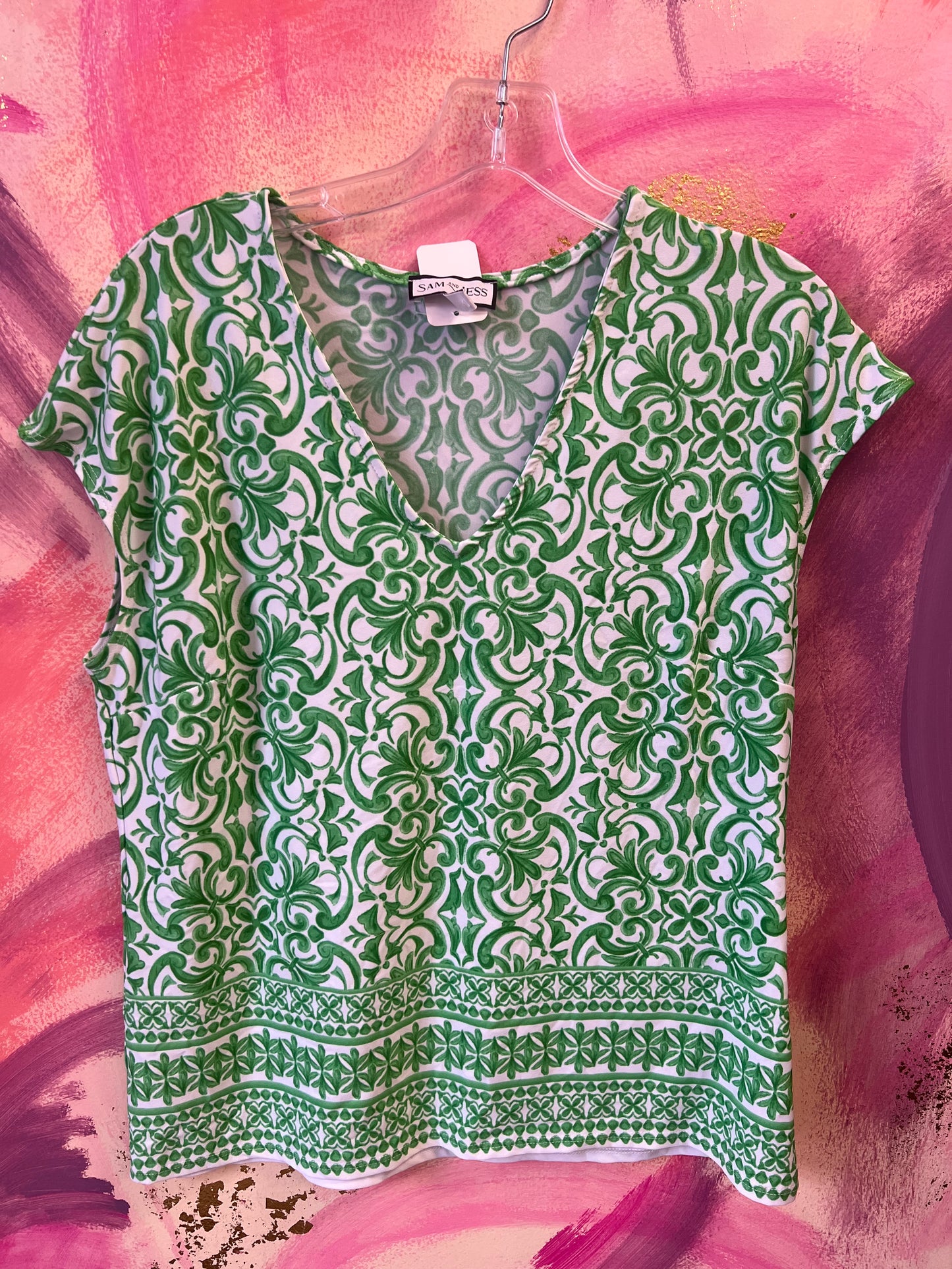 (Medium) Green Pattern Top
