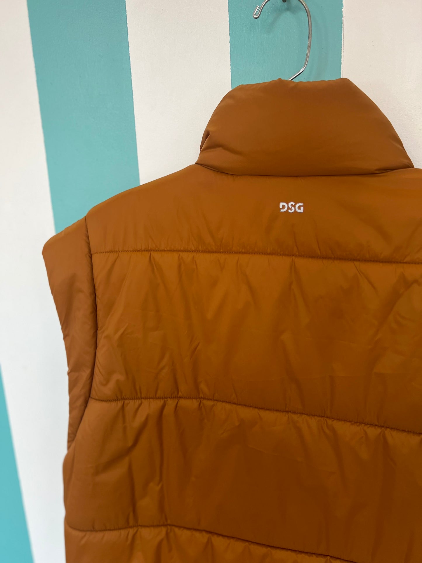 (XS/S) Full Length Rust Orange Puffer Vest