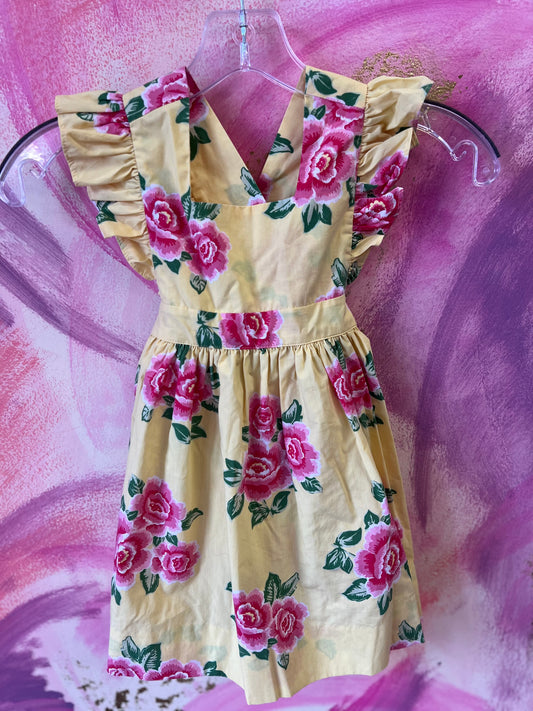 (Size 3-4) Yellow Floral Dress