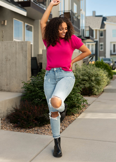 Fuchsia top