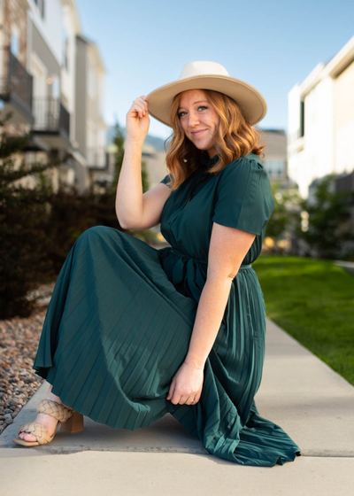 Hunter green dress