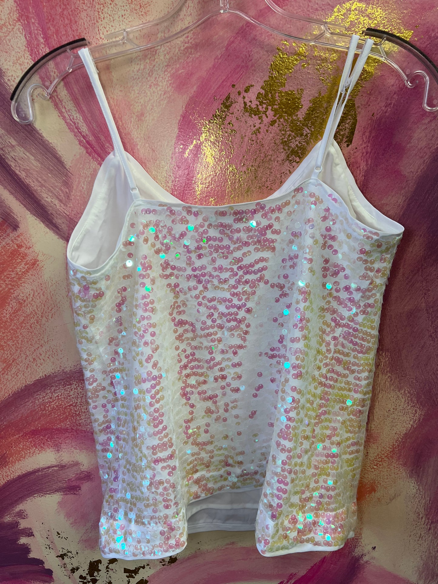(XS) Vince Camuto Sequin Tank Top