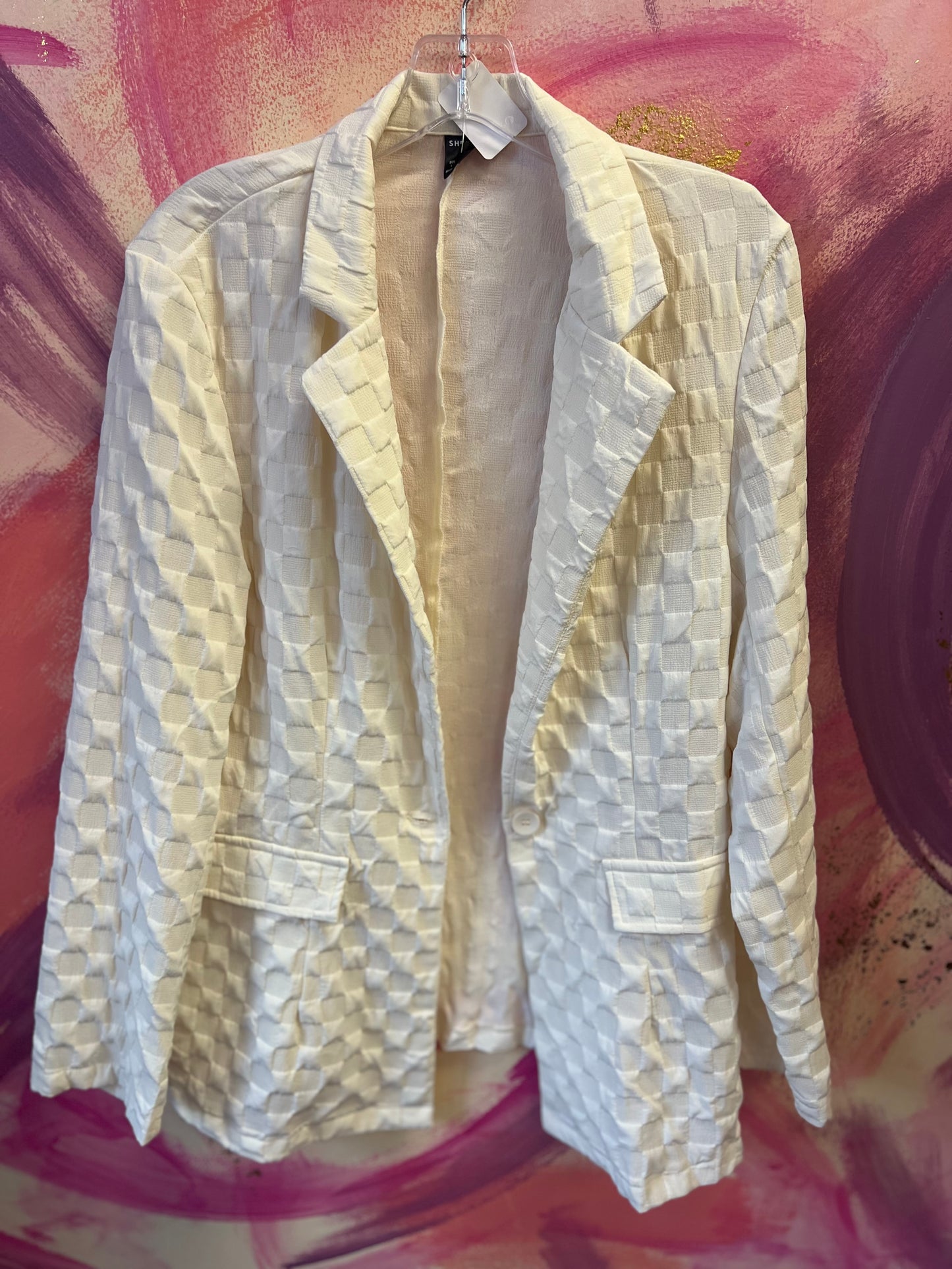 (LARGE) Checkered Blazer