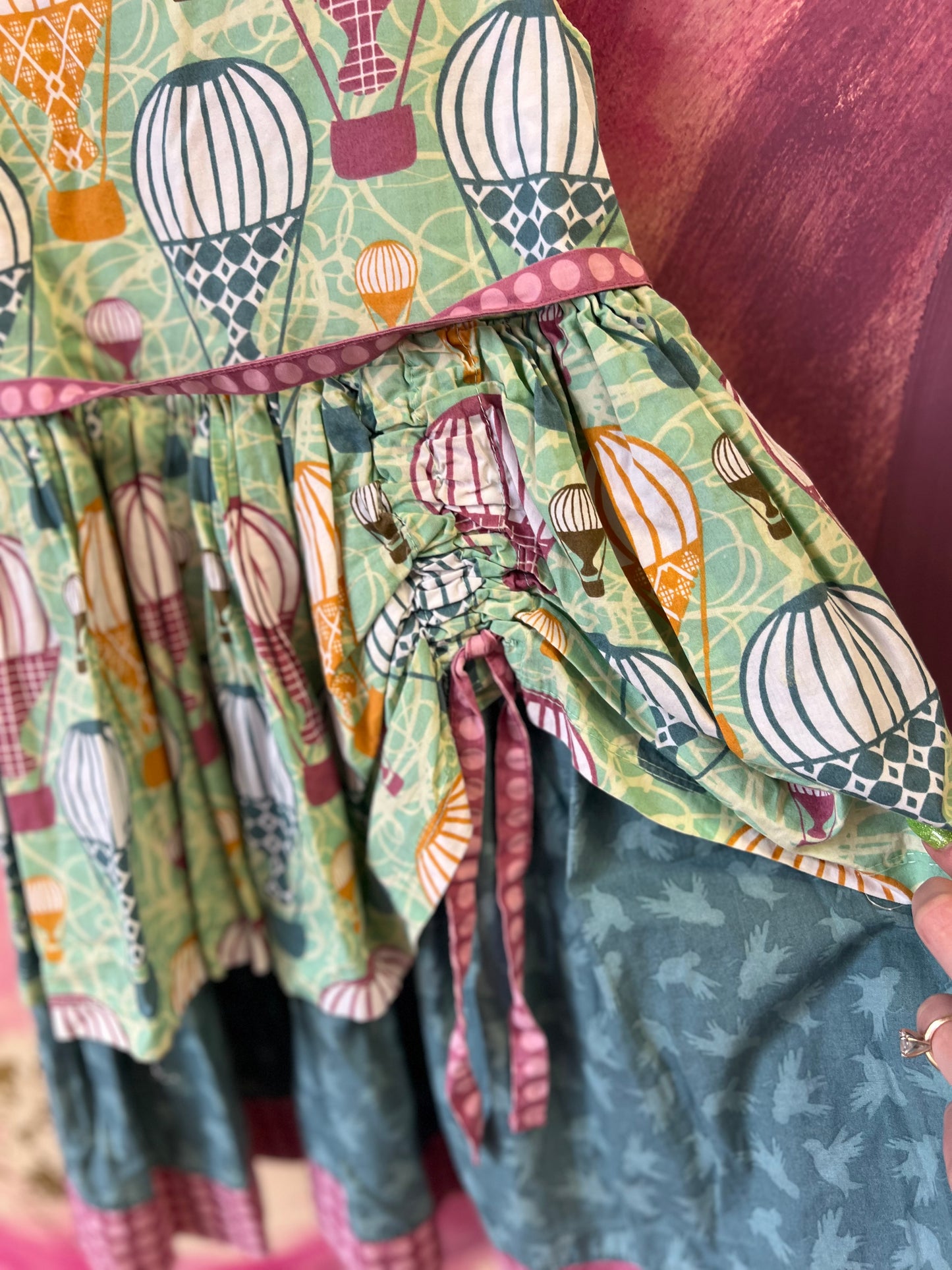 (Size 5) Jelly the Pug Hot Air Balloon Dress