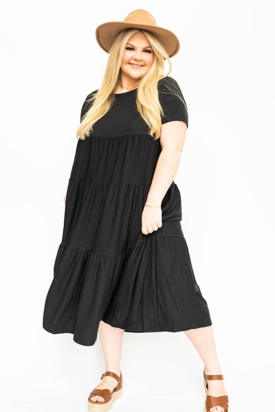 Free Spirit Black Tiered Dress