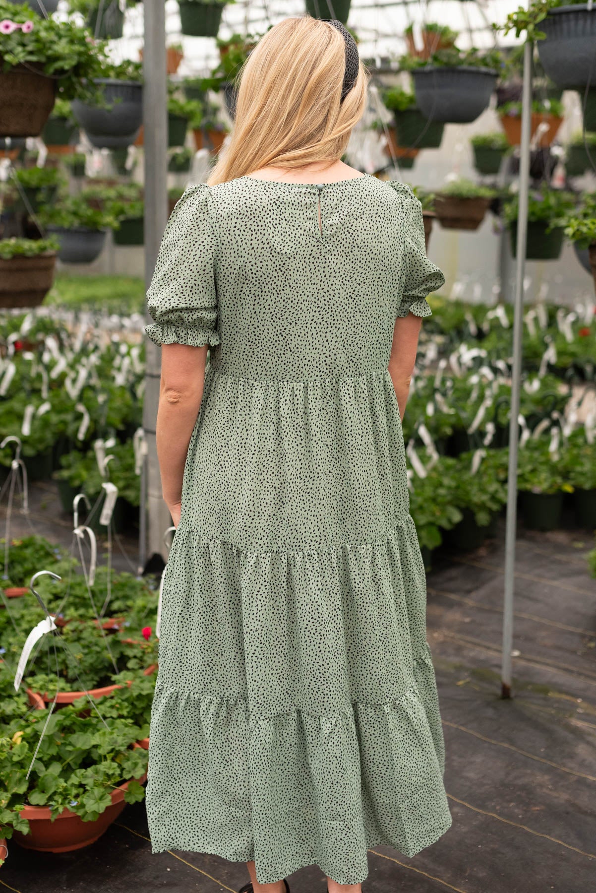 Hadlie Olive Tiered Dress