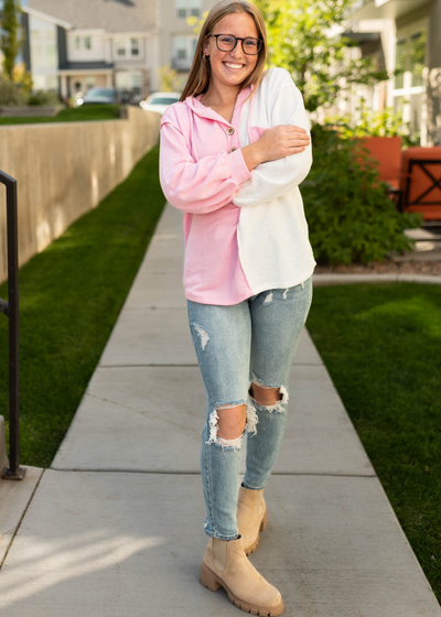 Pink hoodie