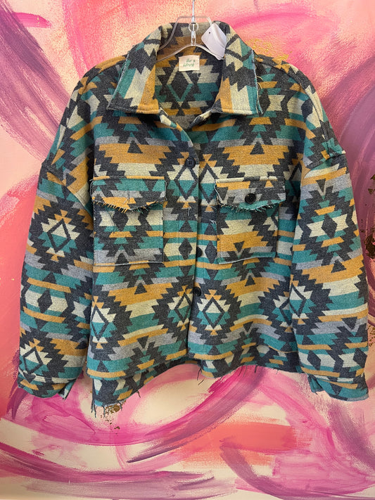 (Large) Aztec Crop Jacket