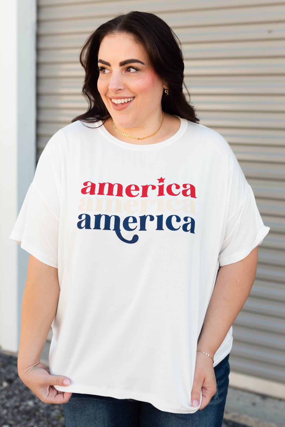 White America graphic tee