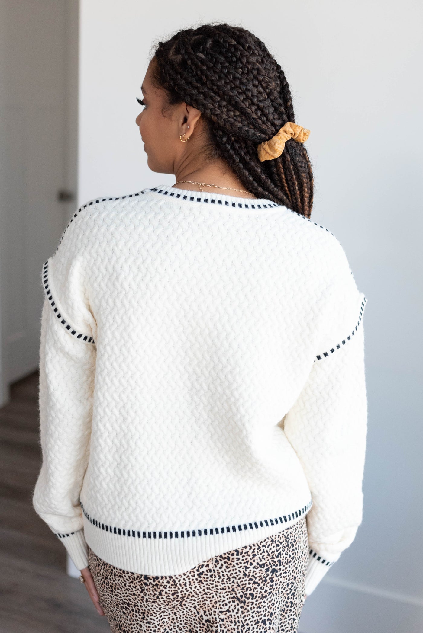 Johanna Cream Textured Sweater