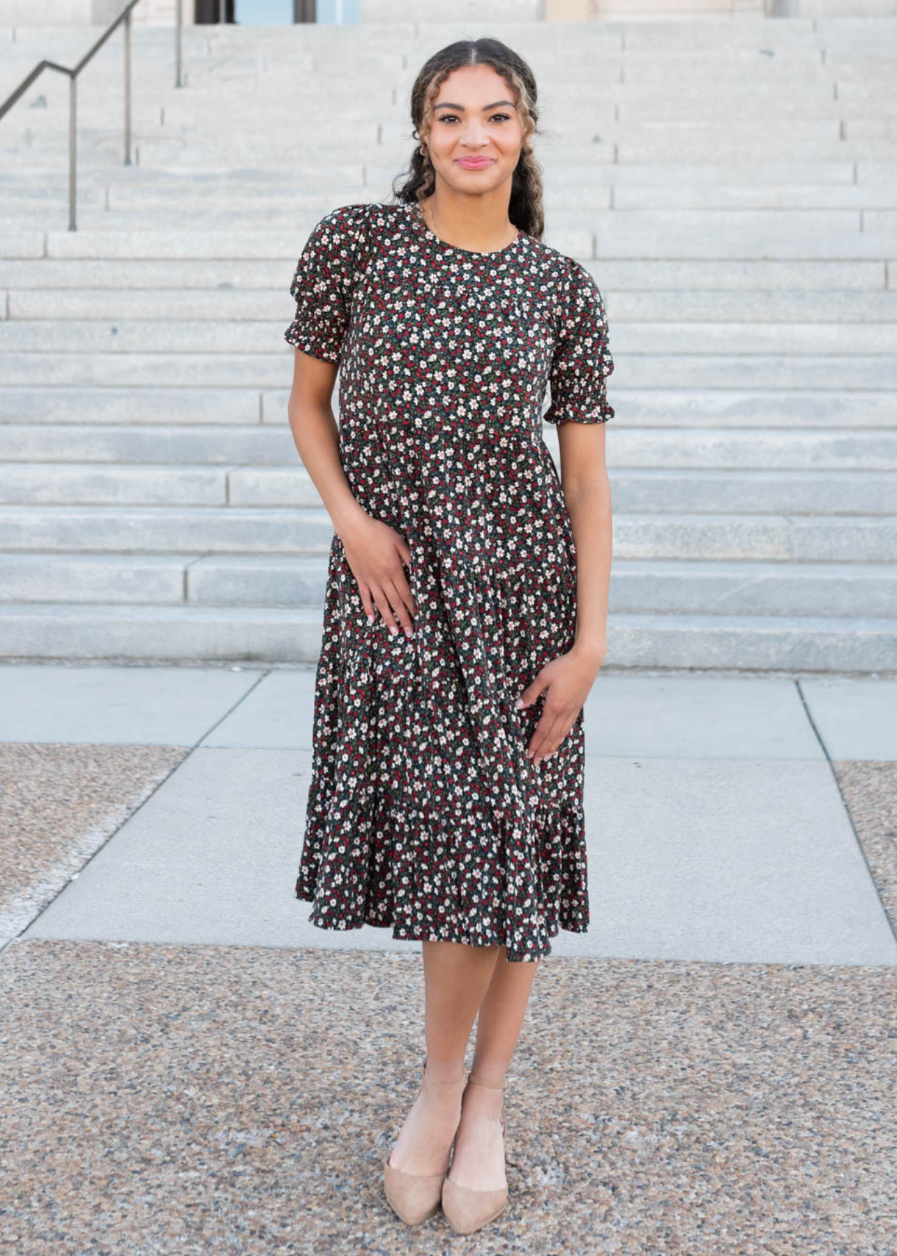 Julianna Tiered Floral Dress